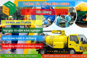 Thông tắc cống tại Bắc Giang sạch 100% BH 5 năm