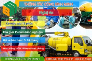 Dịch vụ thông tắc cống tại Nghệ An chất lượng giá thành rẻ chỉ từ 50k