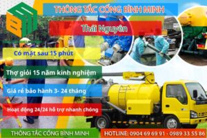 dịch vụ thông tắc cống tại Thái Nguyên chất lượng đảm bảo, giá cả phải chẳng 50k m3