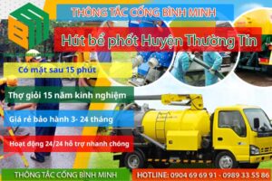 Dịch vụ hút bể phốt Huyện Thường Tín nhanh chóng, giá rẻ