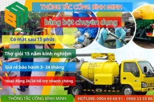 Thông tắc bể phốt bằng bột chuyên dụng