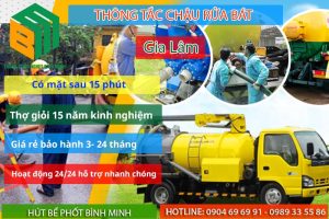 Thông Tắc Chậu Rửa Bát Gia Lâm có mặt sau 10 phút giá rẻ chỉ từ 50k – BH 3 Năm