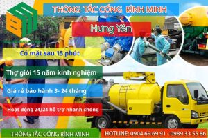 Thông tắc cống tại Hưng Yên giá cả hợp lý