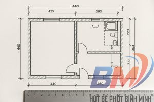 Hướng dẫn chi tiết bản vẽ bể phốt 2–3 ngăn chuẩn và cách tải miễn phí
