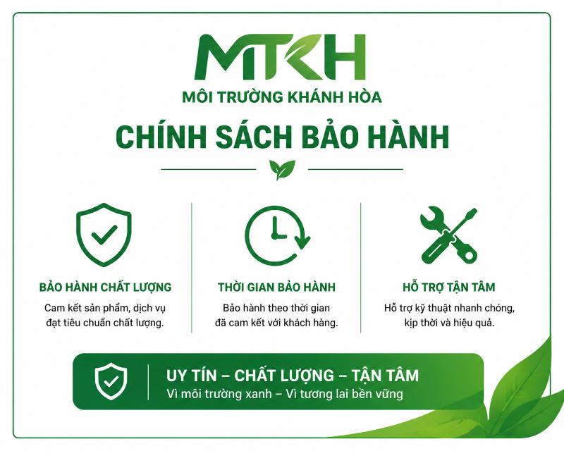 Môi Trường Khánh Hòa cam kết hiệu quả, bảo hành uy tín.