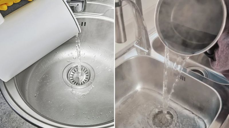 Dùng nước nóng và nước rửa bát