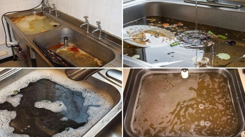 Bồn rửa chén nghẹt bốc mùi gây ảnh hưởng tới sinh hoạt