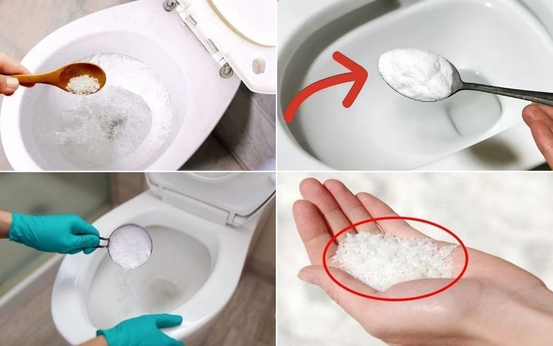3 Cách thông bồn cầu bằng muối chuẩn tỷ lệ và an toàn từ thợ 1 Cơ chế mài mòn và phân rã giấy vệ sinh của muối hạt tại khu vực bẫy chữ P bồn cầu.
