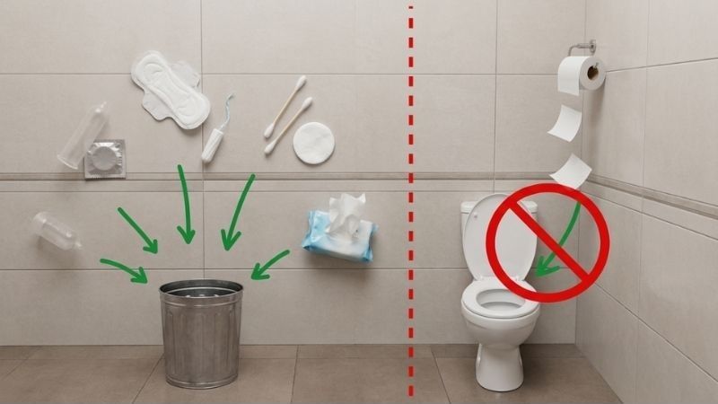 Lưu ý khi sử dụng bồn cầu để tránh tắc nghẽn