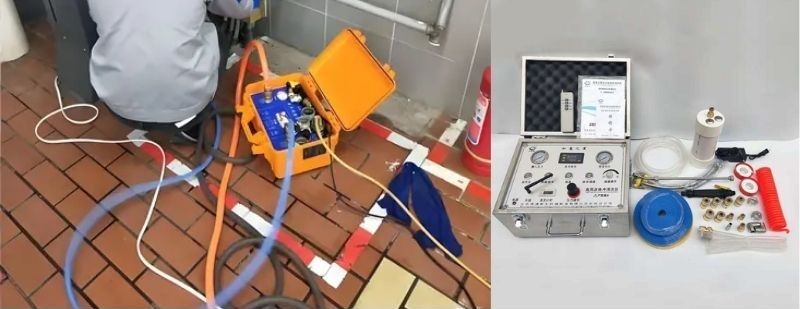 Thông tắc đường ống nước sạch | 2 Mẹo an toàn và lưu ý 3 Kỹ thuật viên sử dụng máy sục rửa đường ống nước sạch bằng công nghệ xung thủy lực kép không đục phá.