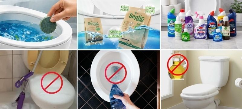 Phân loại hóa chất dùng đổ và không đổ vào bồn cầu