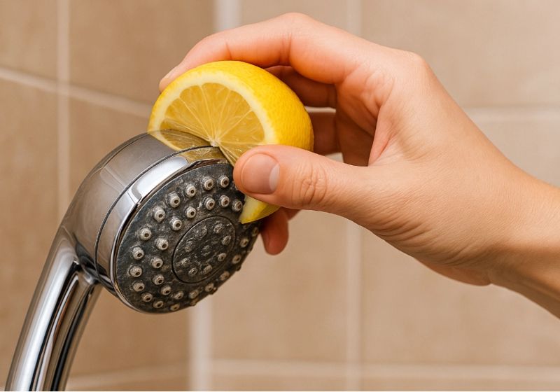Khử mùi và làm sạch cặn nhẹ bằng chanh tươi