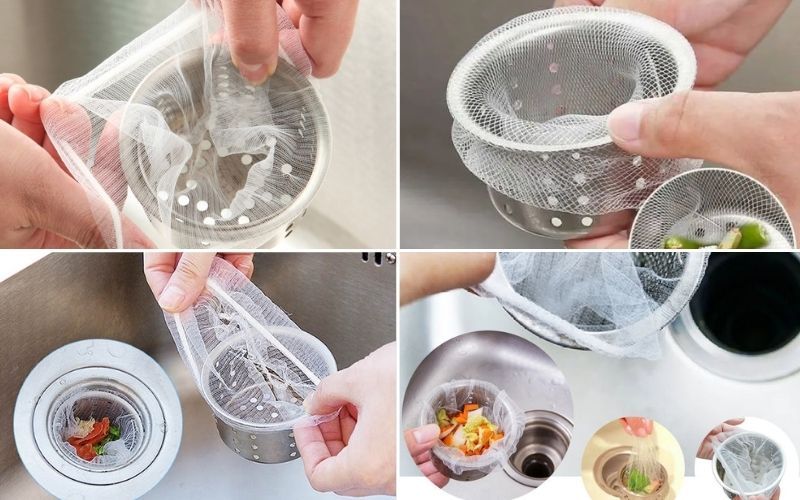 Sử dụng lưới lọc rác giúp ngắn ngừa tắc nghẽn và vệ sinh sạch sẽ