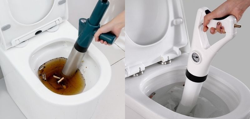 Súng thông bồn cầu bằng áp lực khí nén
