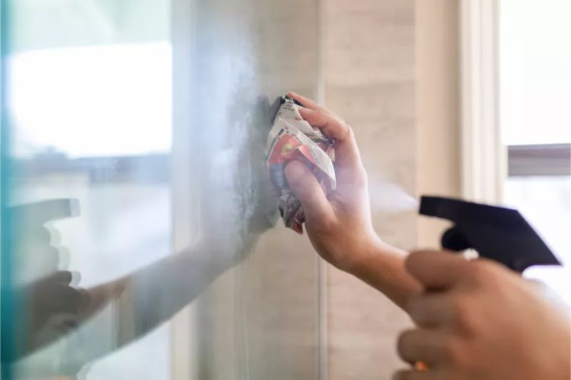 Vệ sinh gương bằng nước lau kính chuyên dụng