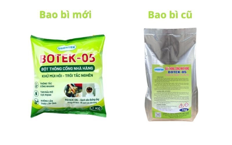 Bột thông cống Botek-05 tan mỡ có tốt không? Cách dùng chuẩn 5 Phân biệt bột thông cống Botek 05 bao bì mới và bao bì cũ tránh mua phải hàng kém chất lượng