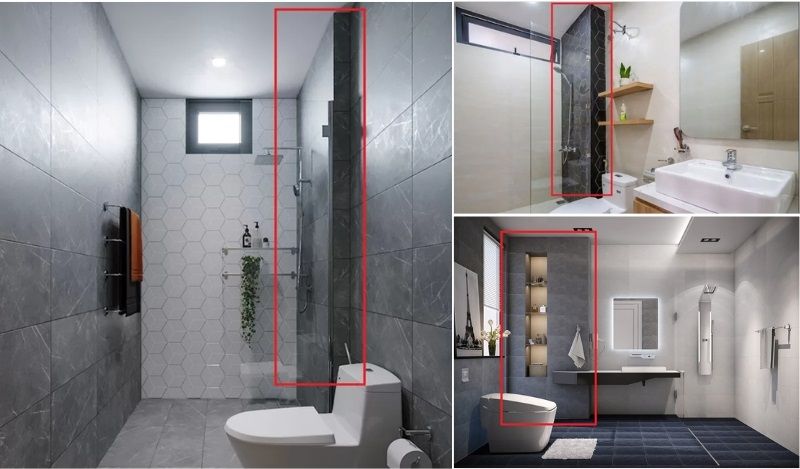 Hộp kỹ thuật nhà vệ sinh là gì? Kích thước và mẹo khắc phục 1 Hộp kỹ thuật nhà vệ sinh (hộp gen) thiết kế tăng tính thẩm mỹ và cách âm cho phòng tắm