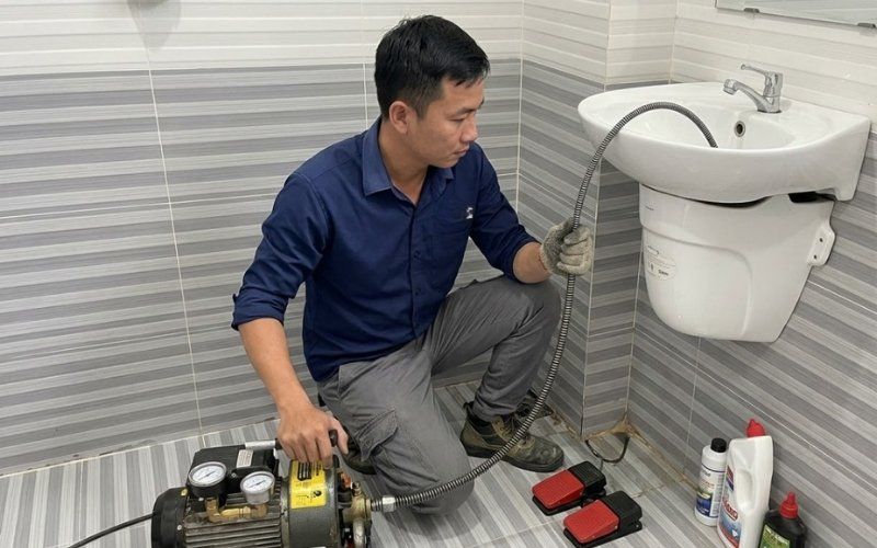 Máy lò xo công nghiệp kép thông tắc bồn rửa mặt không đục phá