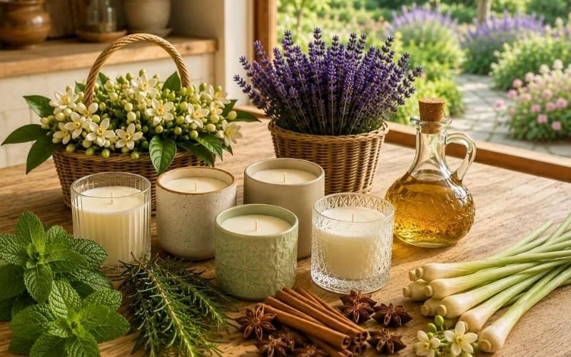 Ưu tiên sáp thơm chiết xuất tự nhiên, không chứa hợp chất VOCs để bảo vệ an toàn sức khỏe hô hấp